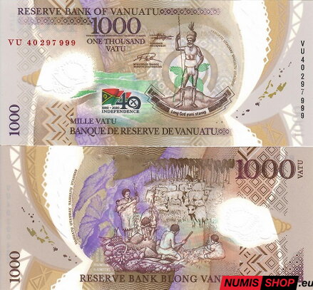 Vanuatu - 1000 vatu - 2020 - commemorative - polymer - UNC