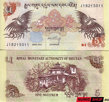 Bhután - 5 ngultrum - 2015