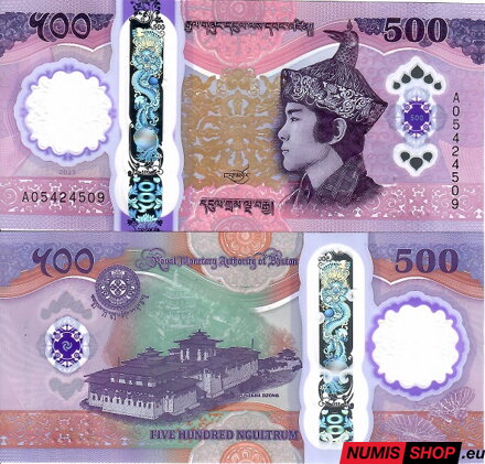 Bhután - 500 ngultrum - 2025 - polymer - UNC