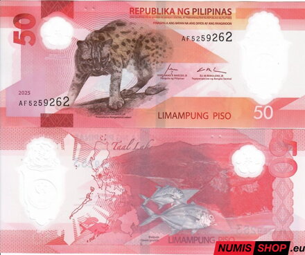Filipíny - 50 piso - 2025 - polymer - UNC