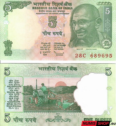 India - 5 rupií - 2011 - UNC