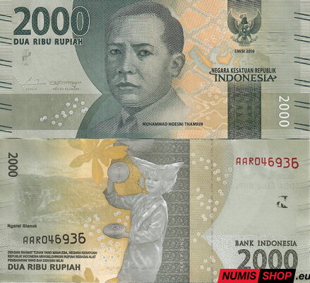 Indonézia - 2000 rupií - 2016 - UNC