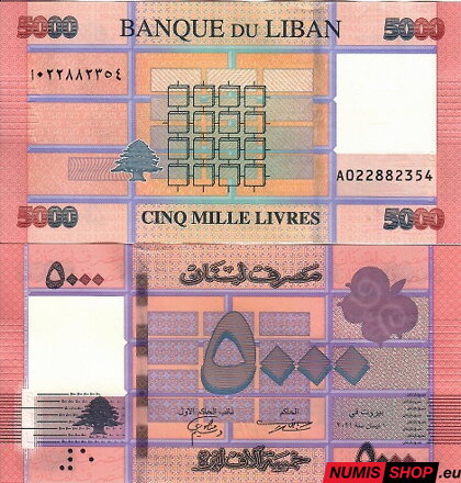 Libanon - 5000 livres - 2021 - UNC