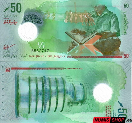 Maledivy - 50 rufyiaa - 2022 - UNC - polymer