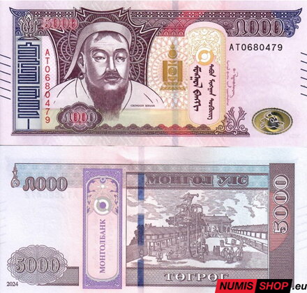 Mongolsko - 5000 tugrik - 2024 - UNC
