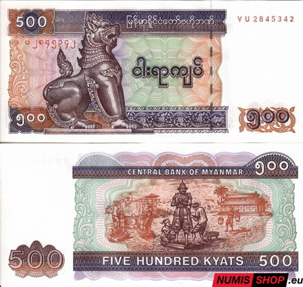 Myanmarsko - 500 kyats - 2004 - UNC