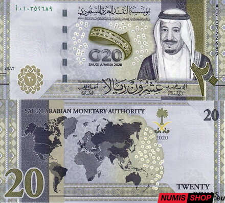 Saudská Arábia - 20 rialov - 2020 - Stretnutie G20 - UNC