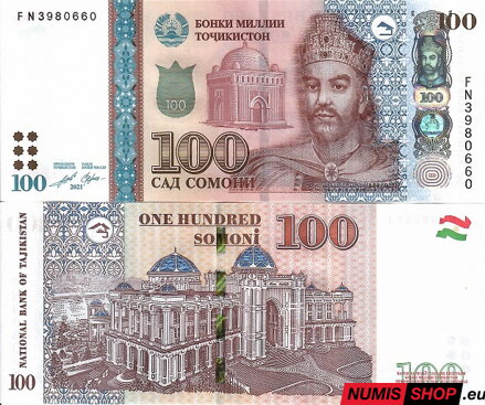 Tadžikistan - 100 somoni - 2021 - UNC