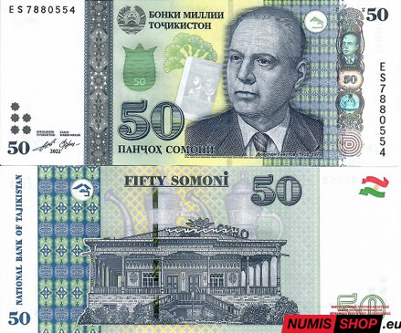 Tadžikistan - 50 somoni - 2021 - UNC
