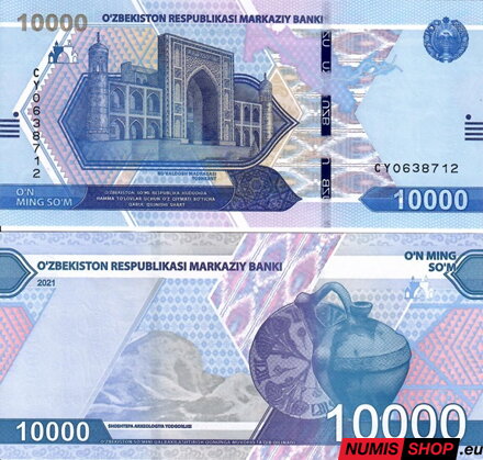 Uzbekistan - 10 000 sum - 2021 - UNC