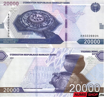 Uzbekistan - 20 000 sum - 2021 - UNC