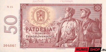50 Kčs - 1964 - UNC