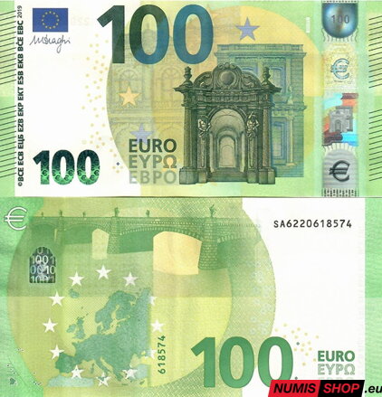 100 euro 2019 - Draghi - SA - UNC