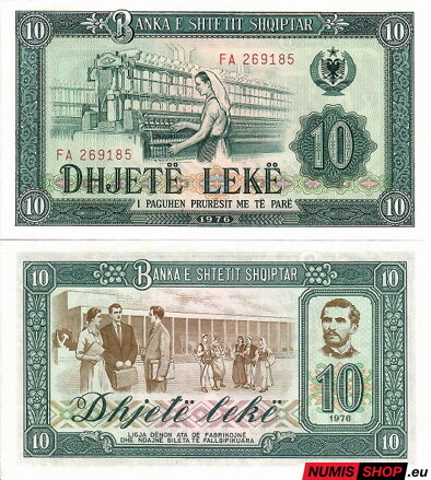 Albánsko - 10 leke - 1976 - UNC