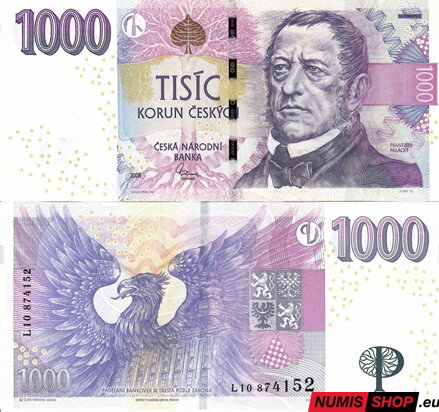 Česká republika - 1000 Kč - 2008 - séria L - UNC