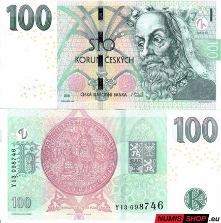 Česká republika - 100 Kč - 2018 - séria Y - UNC