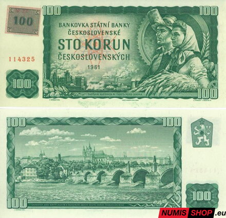 Česká republika -100 Kčs - 1961 - kolok - UNC