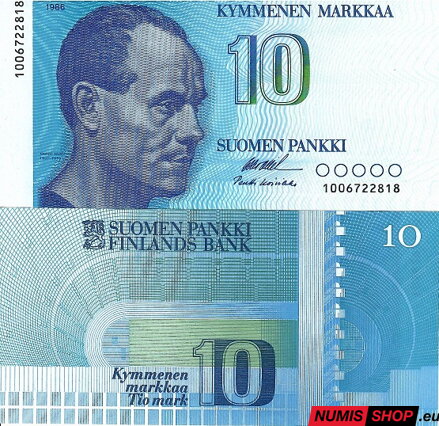 Fínsko - 10 markkaa - 1986 - UNC