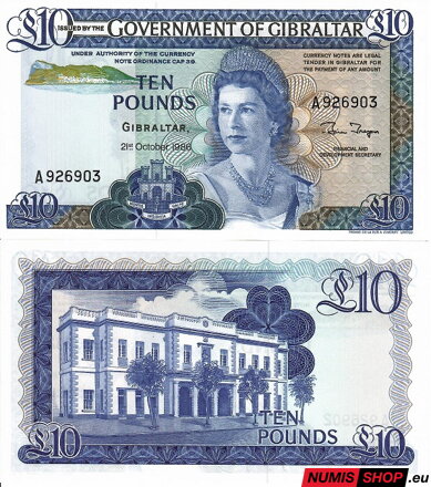 Gibraltar - 10 pounds - 1986 - UNC