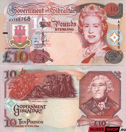 Gibraltar - 10 pounds - 2006 - UNC