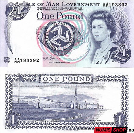 Isle of Man - 1 pound - 2009 - Shimmin - UNC