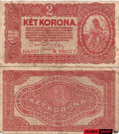 Maďarsko - 2 korona - 1920