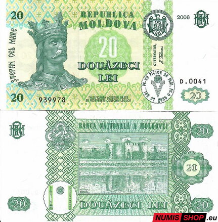 Moldavsko - 20 lei - 2006 - UNC