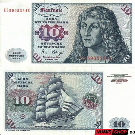 Nemecko - 10 DM 1980 - XF