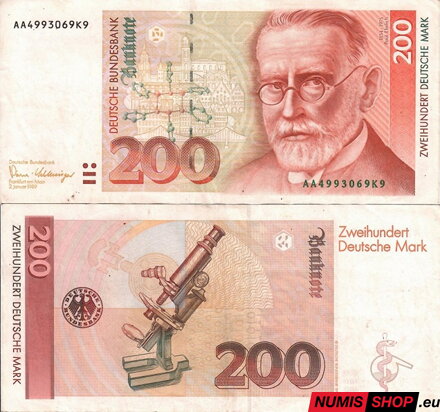 Nemecko - 200 DM 1989 - VF