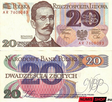 Poľsko - 20 zlotych - 1982 - UNC