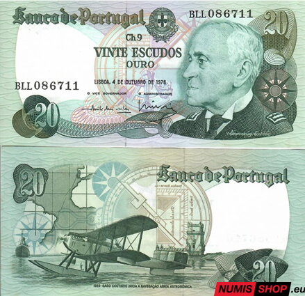 Portugalsko - 20 escudos - 1978 - UNC