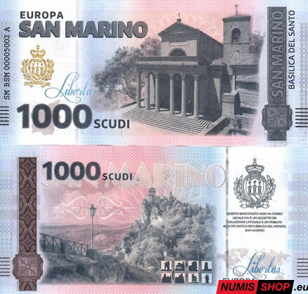 San Maríno - 1000 scudi - 2025 - UNC