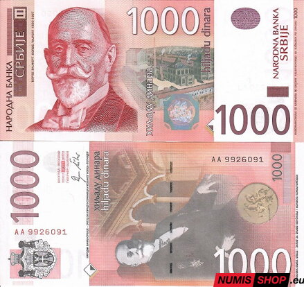 Srbsko - 1000 dinara - 2011 - UNC