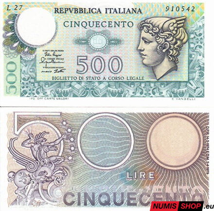 Taliansko - 500 lír - 1974 - UNC
