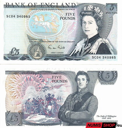 Veľká Británia - 5 pounds - 1971 - UNC (P378f)
