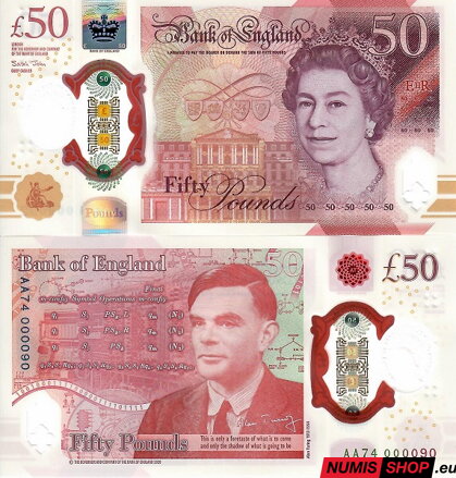 Veľká Británia - 50 libier - 2020 - polymer - UNC
