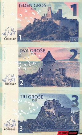 Gábriš - 1+2+3 groše - podpis autora