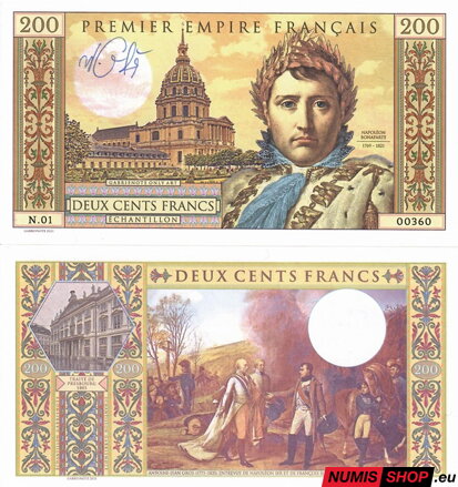 Gábriš - 200 francs - Napoleon Bonaparte - podpis autora