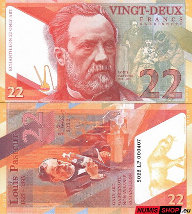 Gábriš - 22 francs - Louis Pasteur