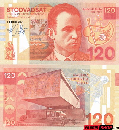 Gábriš - 120 korún - Ľudovít Fulla - podpis autora