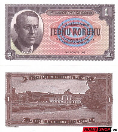 Gábriš - 1 koruna - Wilsonovo mesto 2018/2025