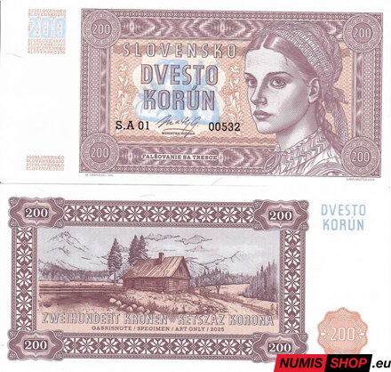 Gábriš - 200 korún Slovensko - hnedá