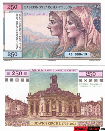 Gábriš - 250 mark - Saar Sarre - séria A