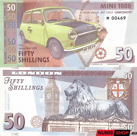 Gábriš - 50 shillings - Mini Cooper 1000 - Mr. Bean