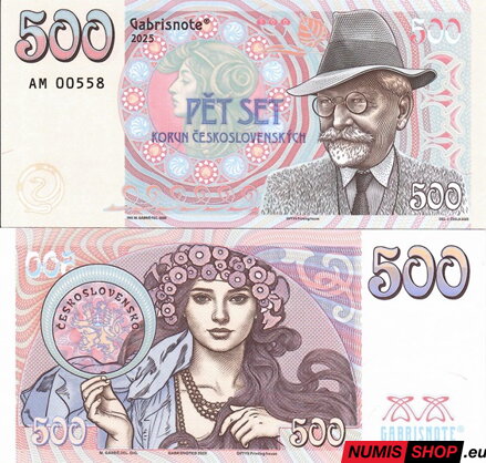 Gábriš - 2025 - 500 korun - A. Mucha - anulát