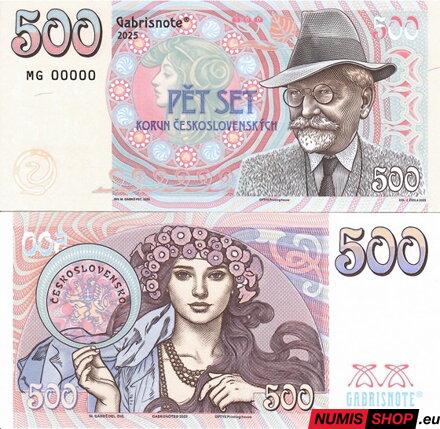 Gábriš - 2025 - 500 korun - A. Mucha
