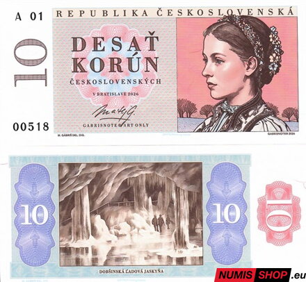 Gábriš - 2026 - 10 korún - Dobšinská ľadová jaskyňa - A01