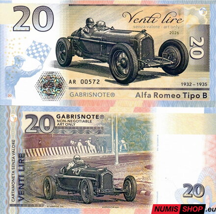 Gábriš - 2026 - 20 lire - F1 - Alfa Romeo Tipo B