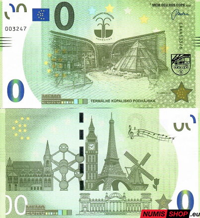 Slovensko - Memo euro - Termálne kúpalisko Podhájska