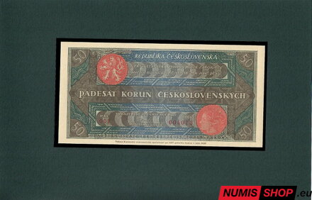 ČSR - 50 korun - 1919 - Rozsievač - faksimile